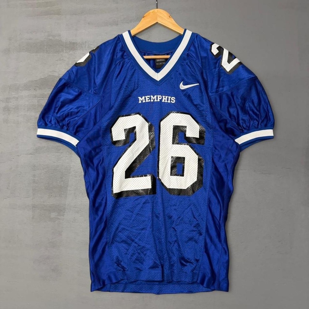 Nike Memphis Football Jersey Blue Number 26 Mesh Collegiate Large